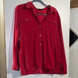 Sag Harbor Red Button Down Shirt